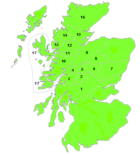 Karte von Schottland